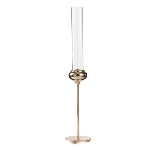CANDELABRO IRON 1 FIAMMA GOLD 12X12H35